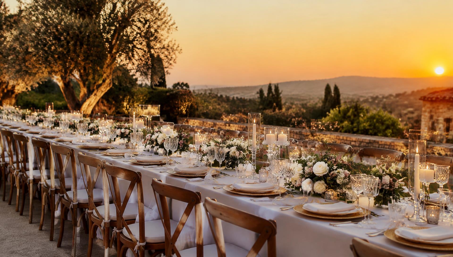 Mesa posta de casamento